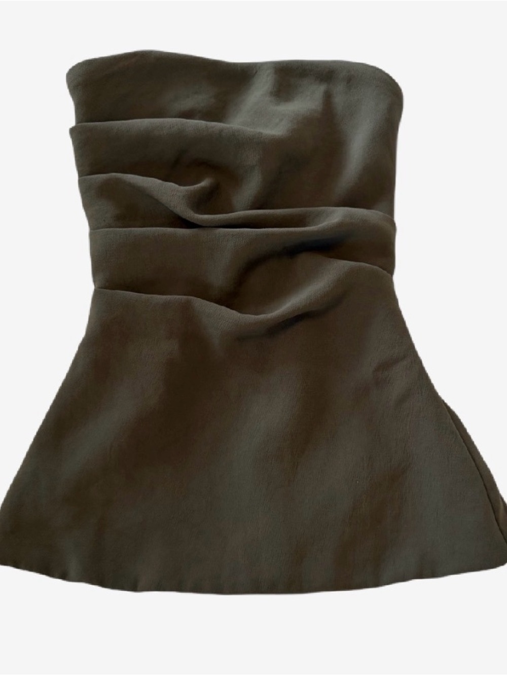 Wilfred Olive-Green Peplum Tube Top